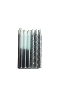 Vela Blister Plateada x6u