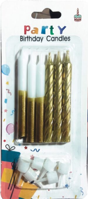 Vela Blister Dorada x6u